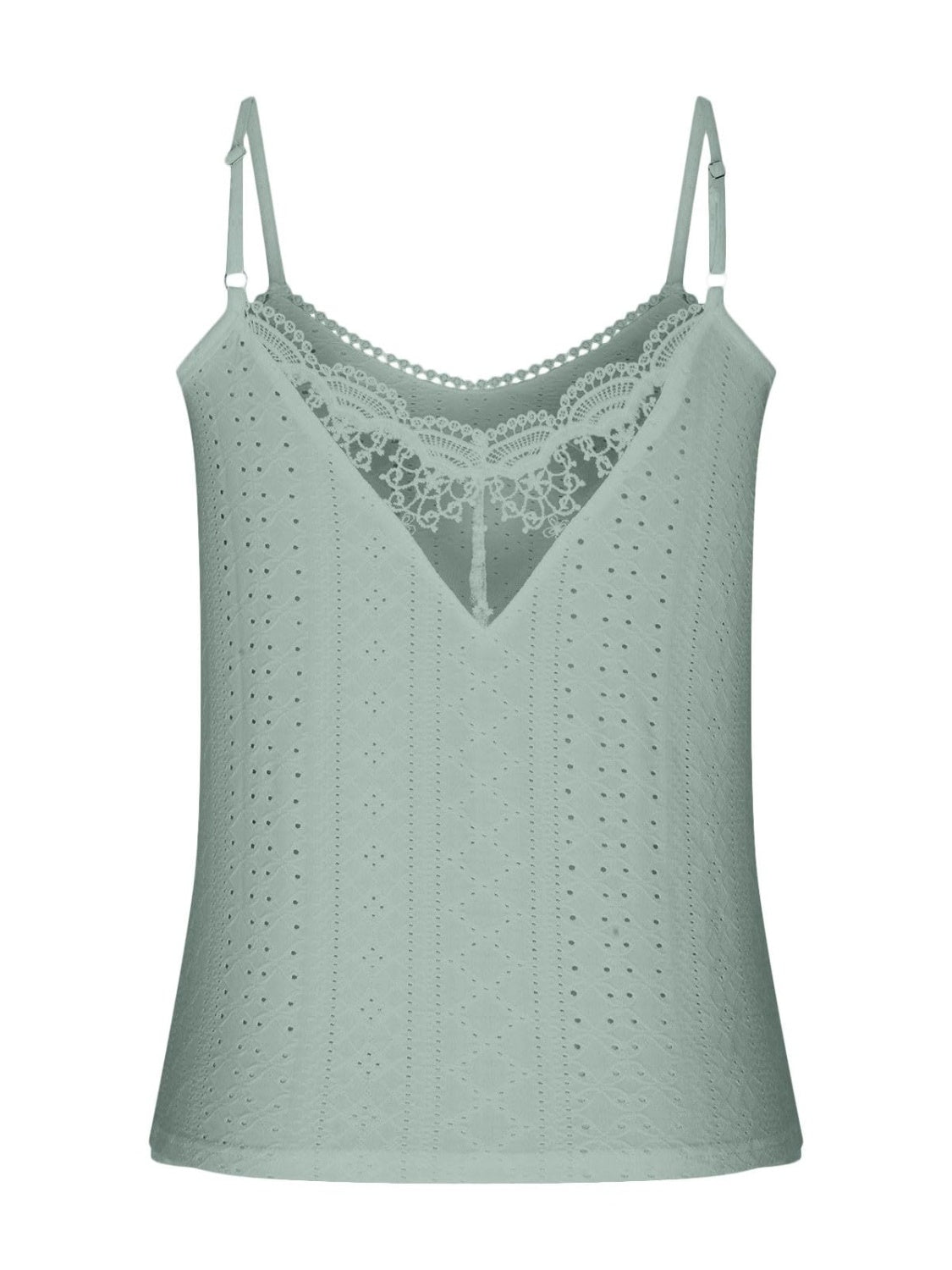 Eyelet Lace Detail V-Neck Cami – Charming Charlie