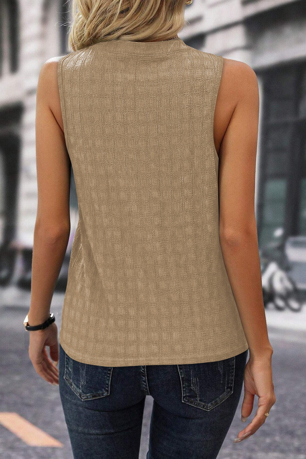 Textured Notched Tank - Charming Charlie
