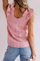 Full Size Swiss Dot V-Neck Tank - Charming Charlie