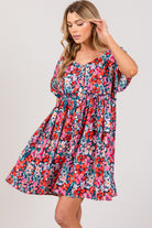 SAGE + FIG Floral Button Down Short Sleeve Mini Dress - Charming Charlie