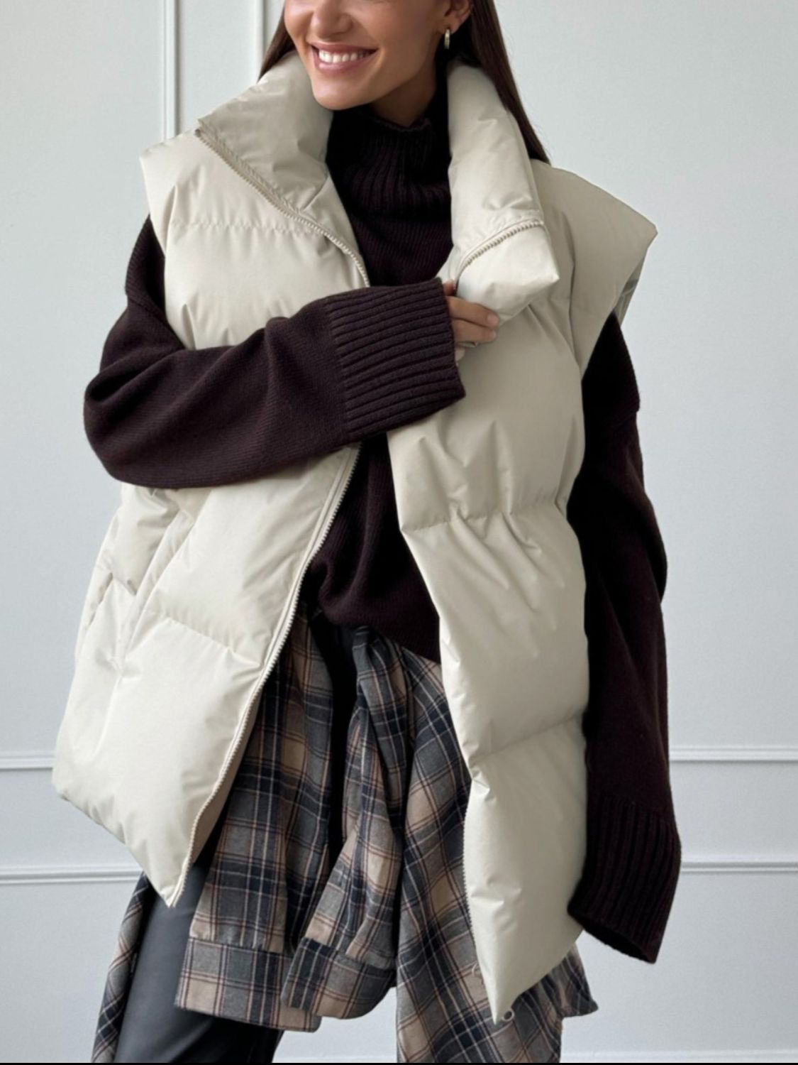 Zip Up Turtleneck Vest Coat - Charming Charlie