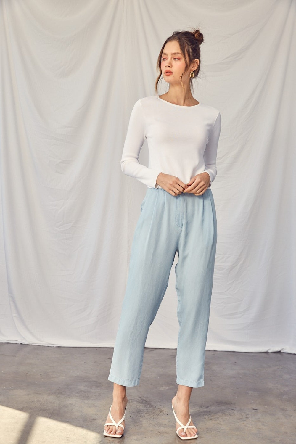 Idem Ditto Twisted Backless Long Sleeve Knit Top – Charming Charlie