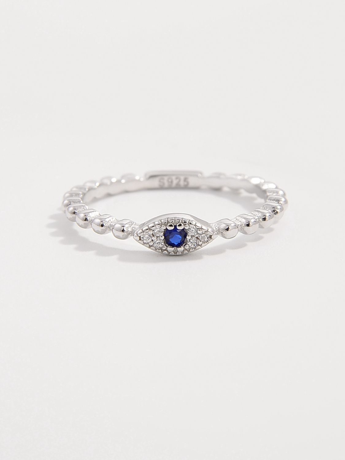 925 Sterling Silver Inlaid Zircon Ring - Charming Charlie