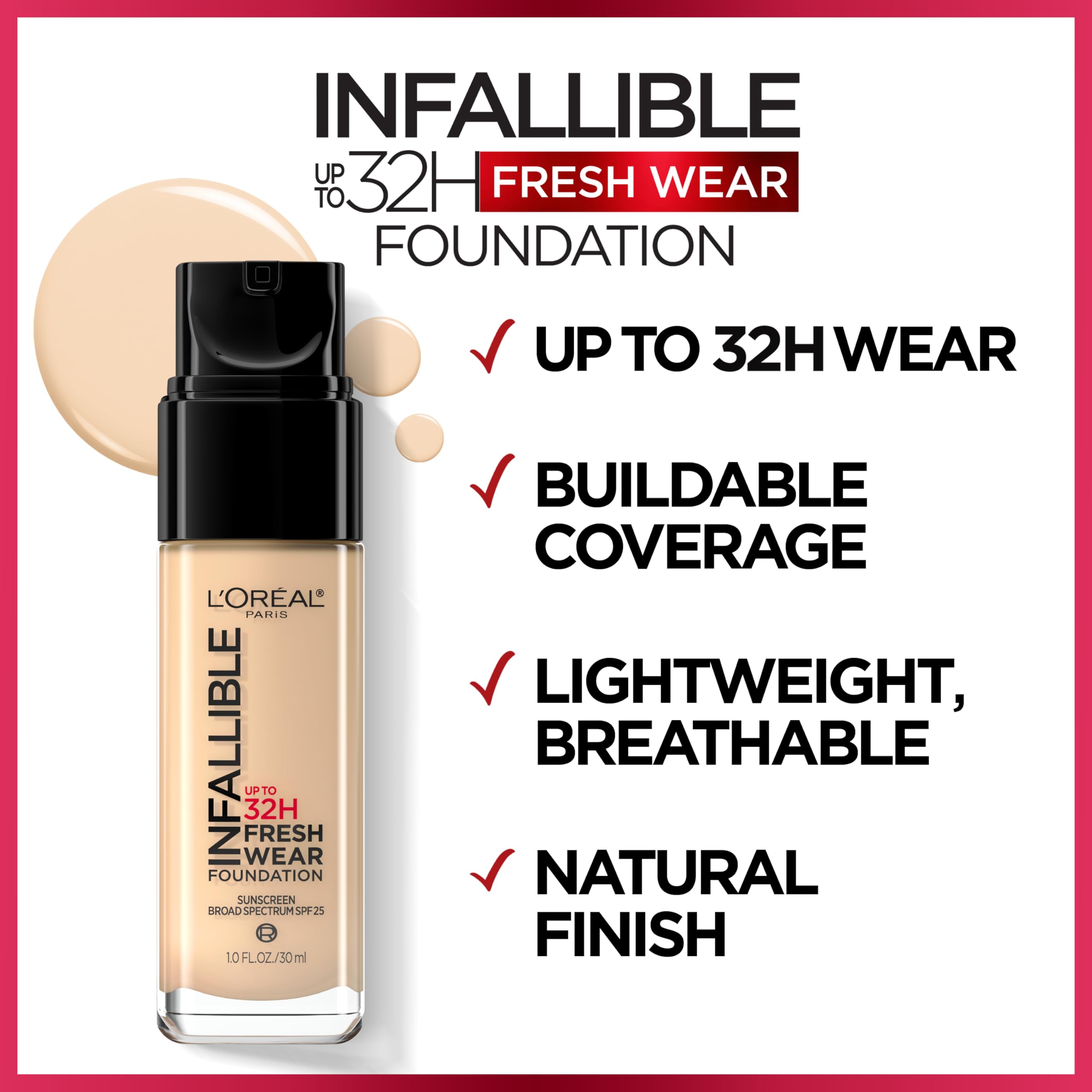 L'Oreal Paris Makeup Infallible Up to 24 Hour Fresh Wear Lightweight Foundation - Charming Charlie