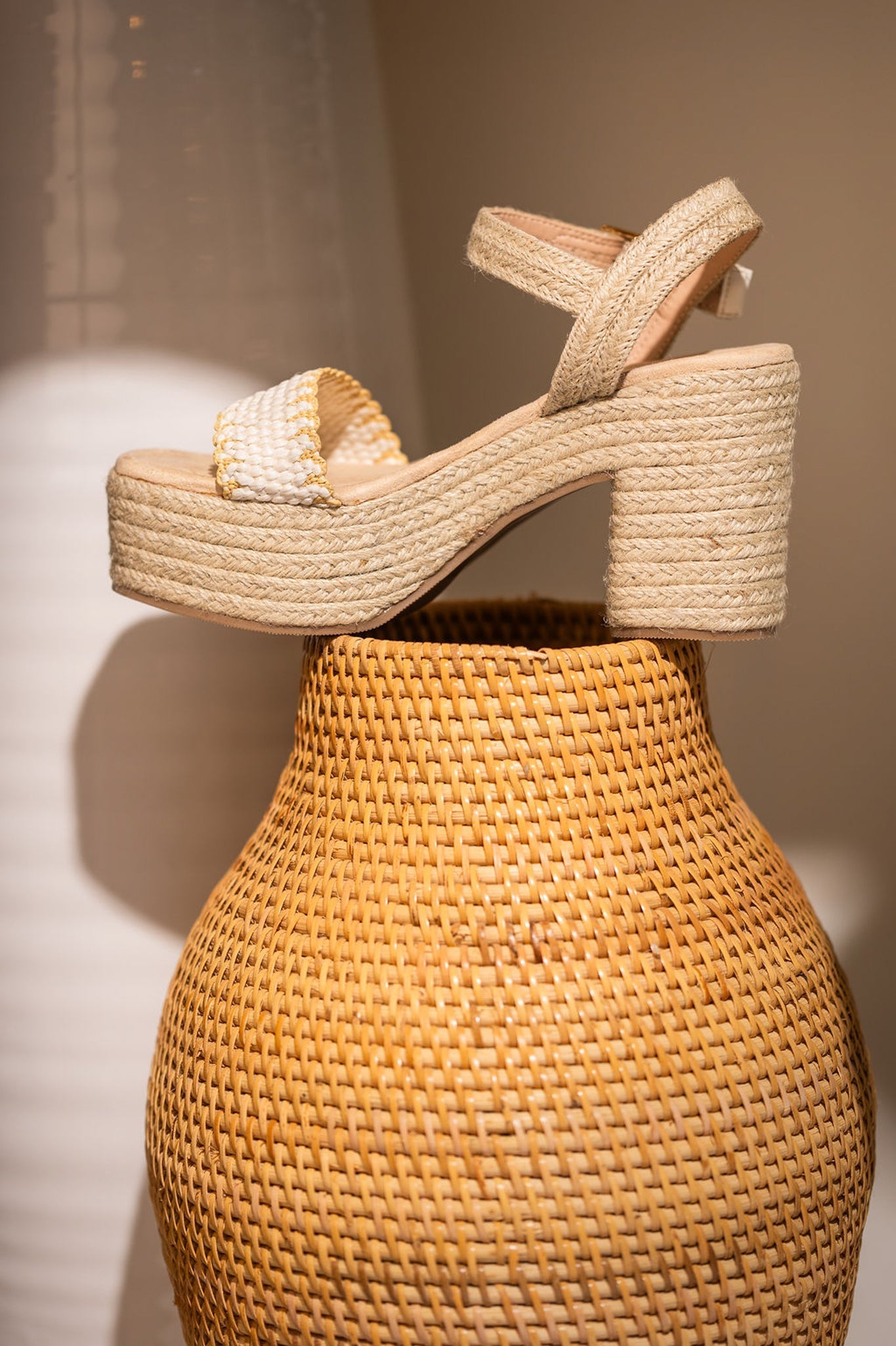 Elise Wedge in Off White - Charming Charlie