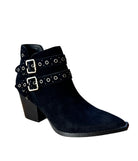 Elsa Leather Ankle Boot in Black - Charming Charlie