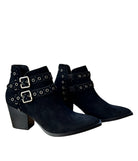 Elsa Leather Ankle Boot in Black - Charming Charlie