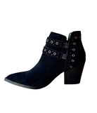 Elsa Leather Ankle Boot in Black - Charming Charlie