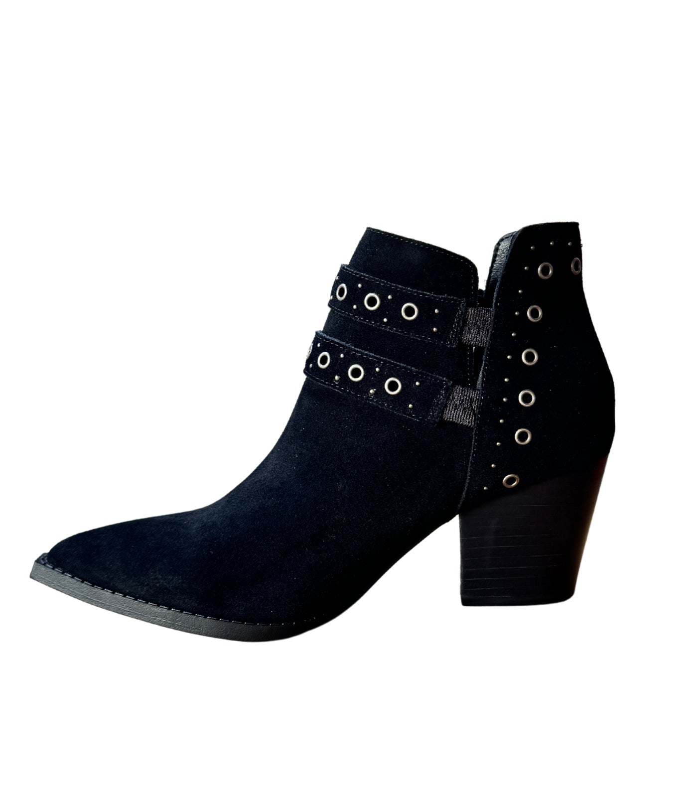 Elsa Leather Ankle Boot in Black - Charming Charlie