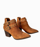 Elsa Leather Ankle Boot in Tan - Charming Charlie