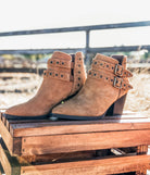 Elsa Leather Ankle Boot in Tan - Charming Charlie
