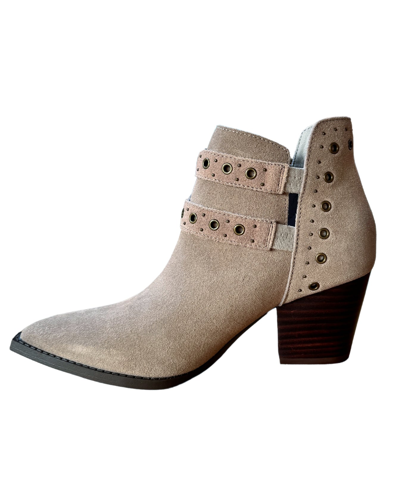 Elsa Leather Ankle Boot in Taupe - Charming Charlie