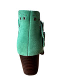 Elsa Leather Ankle Boot in Teal - Charming Charlie