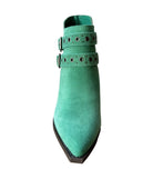Elsa Leather Ankle Boot in Teal - Charming Charlie