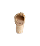 Eriwen Buckle Wedge in Cream - Charming Charlie