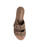 Eriwen Buckle Wedge in Taupe - Charming Charlie