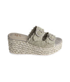 Eriwen Buckle Wedge in Teal - Charming Charlie