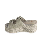 Eriwen Buckle Wedge in Teal - Charming Charlie
