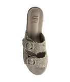 Eriwen Buckle Wedge in Teal - Charming Charlie