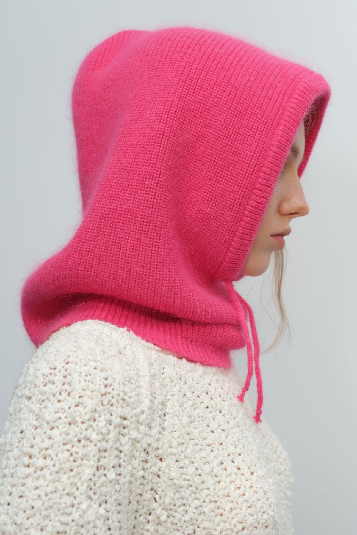 Drawstring Solid Color Thermal Knit Hat - Charming Charlie