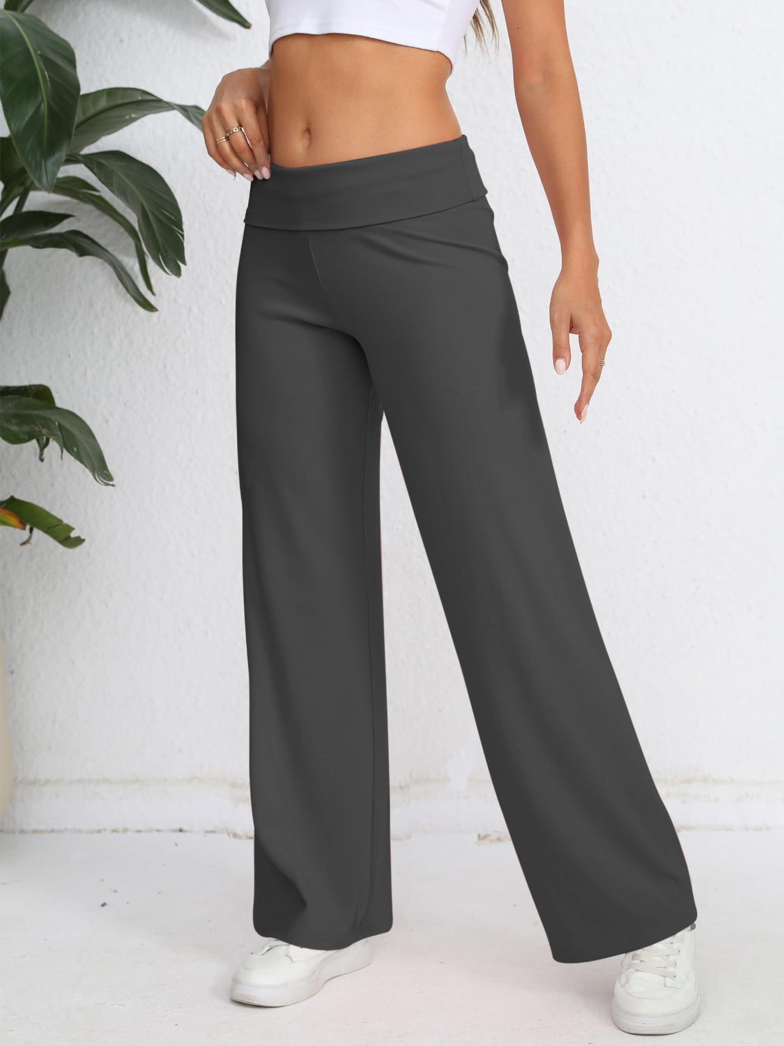 Elastic Waist Wide Leg Pants - Charming Charlie