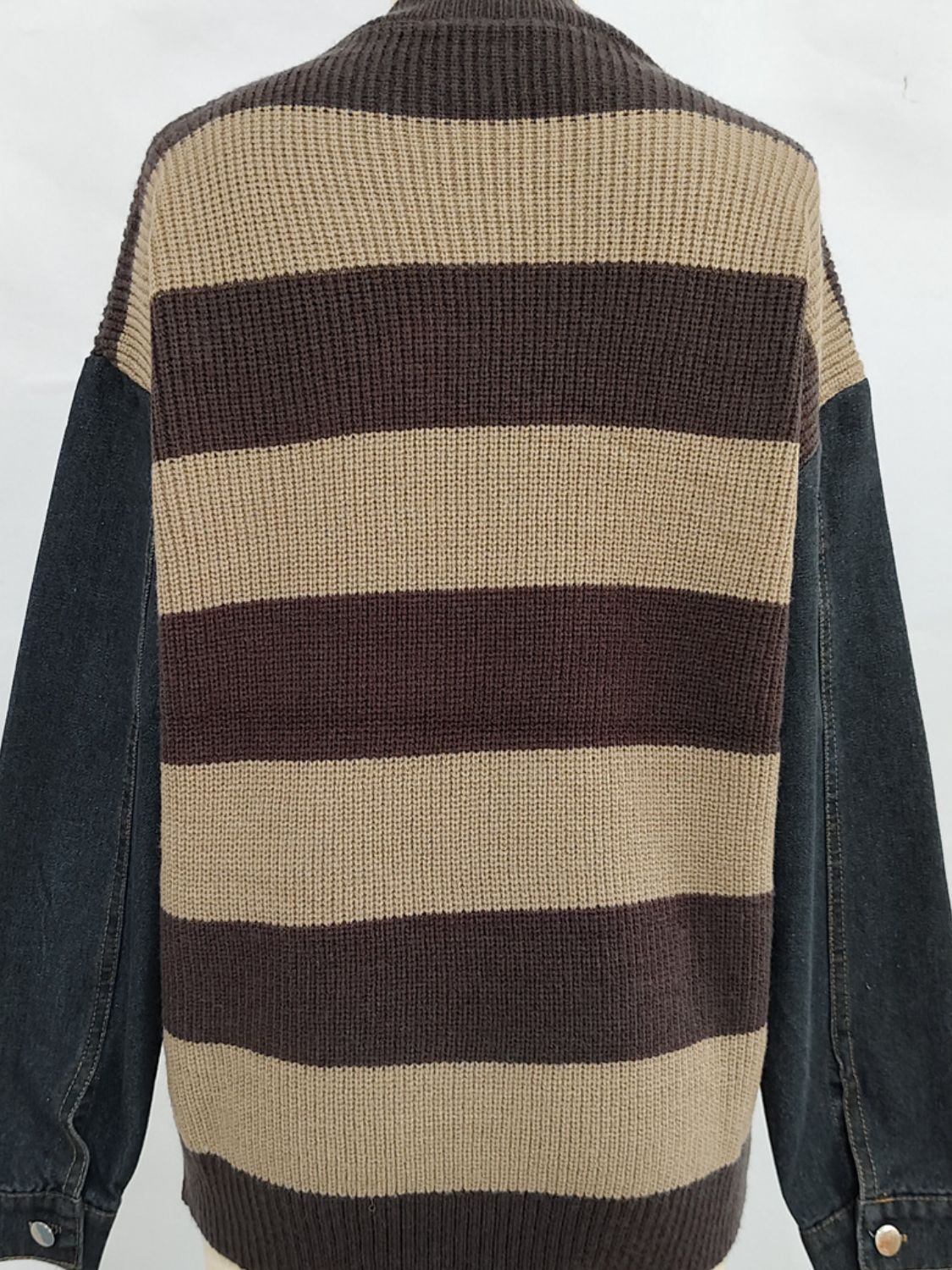 Contrast Round Neck Long Sleeve Sweater - Charming Charlie
