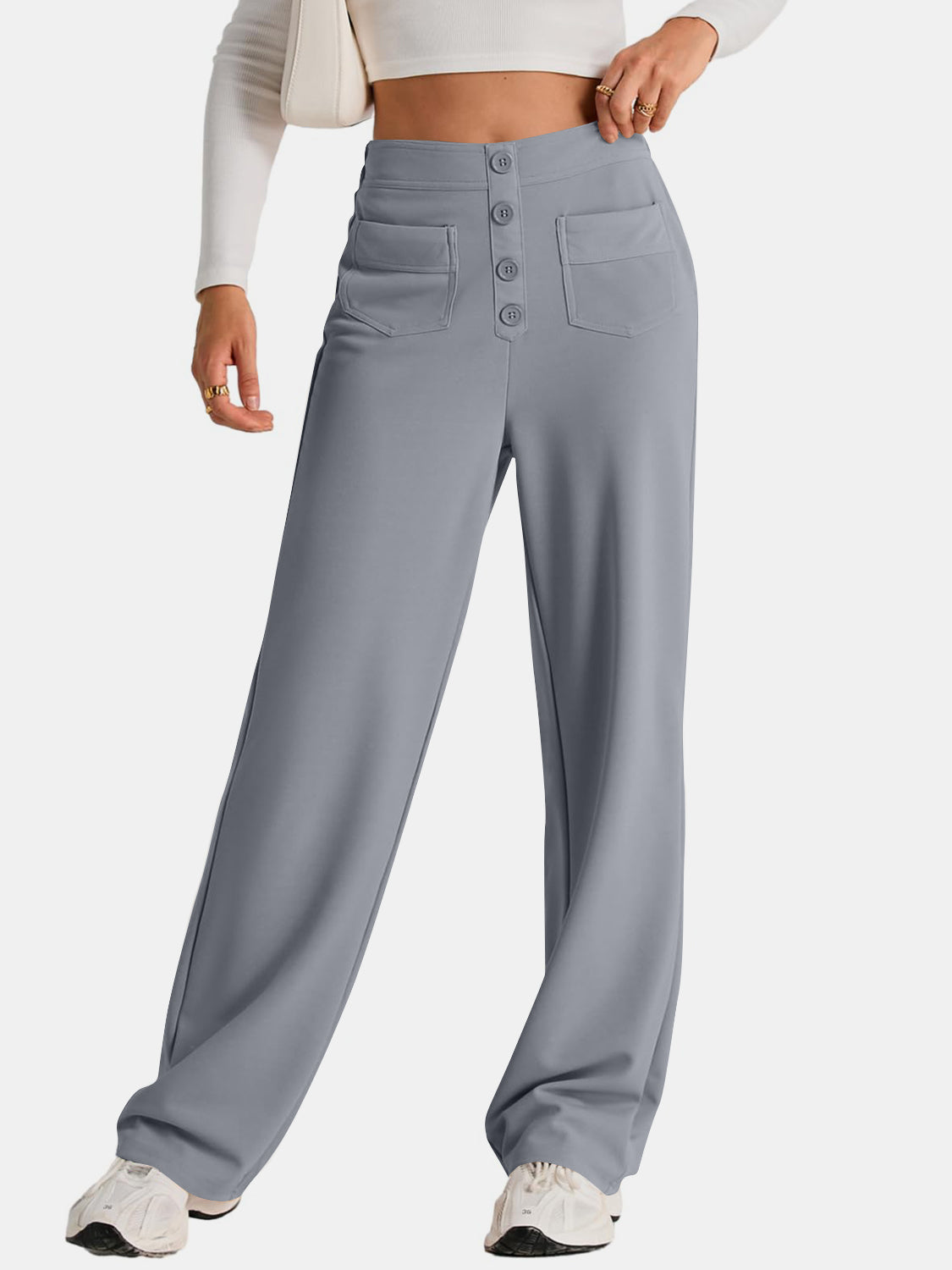 High Waist Wide Leg Pants - Charming Charlie