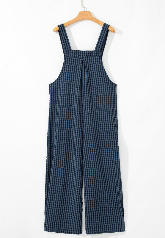Plaid Wide Strap Wide Leg Overalls – Charming Charlie