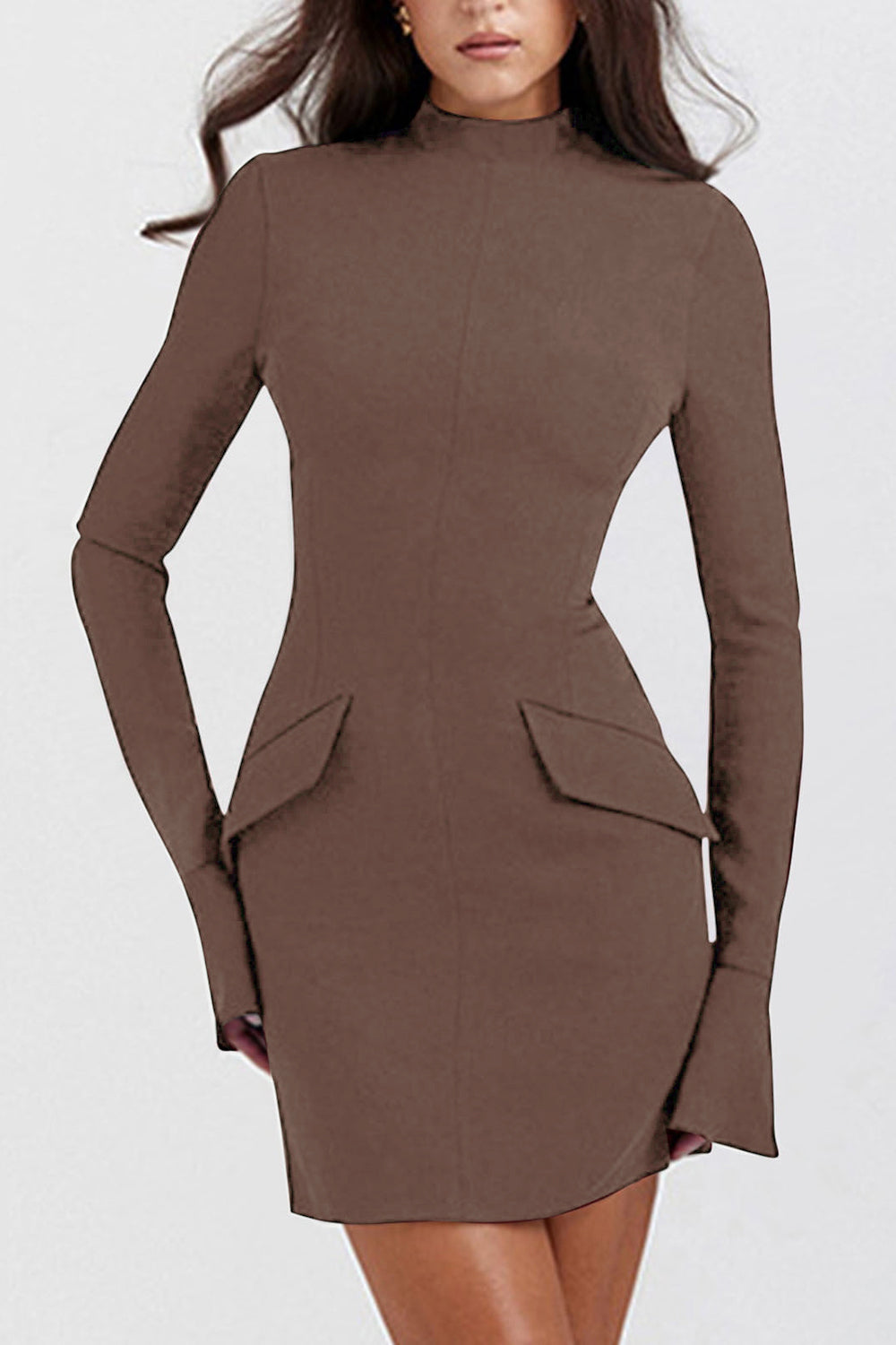Mock Neck Long Sleeve Mini Dress Charming Charlie Mock Neck Long Sleeve Mini Dress Charming Charlie