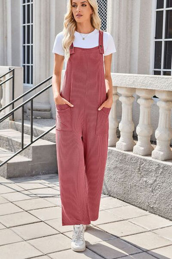 Lovelet Knotted Strap Overalls with Pockets
