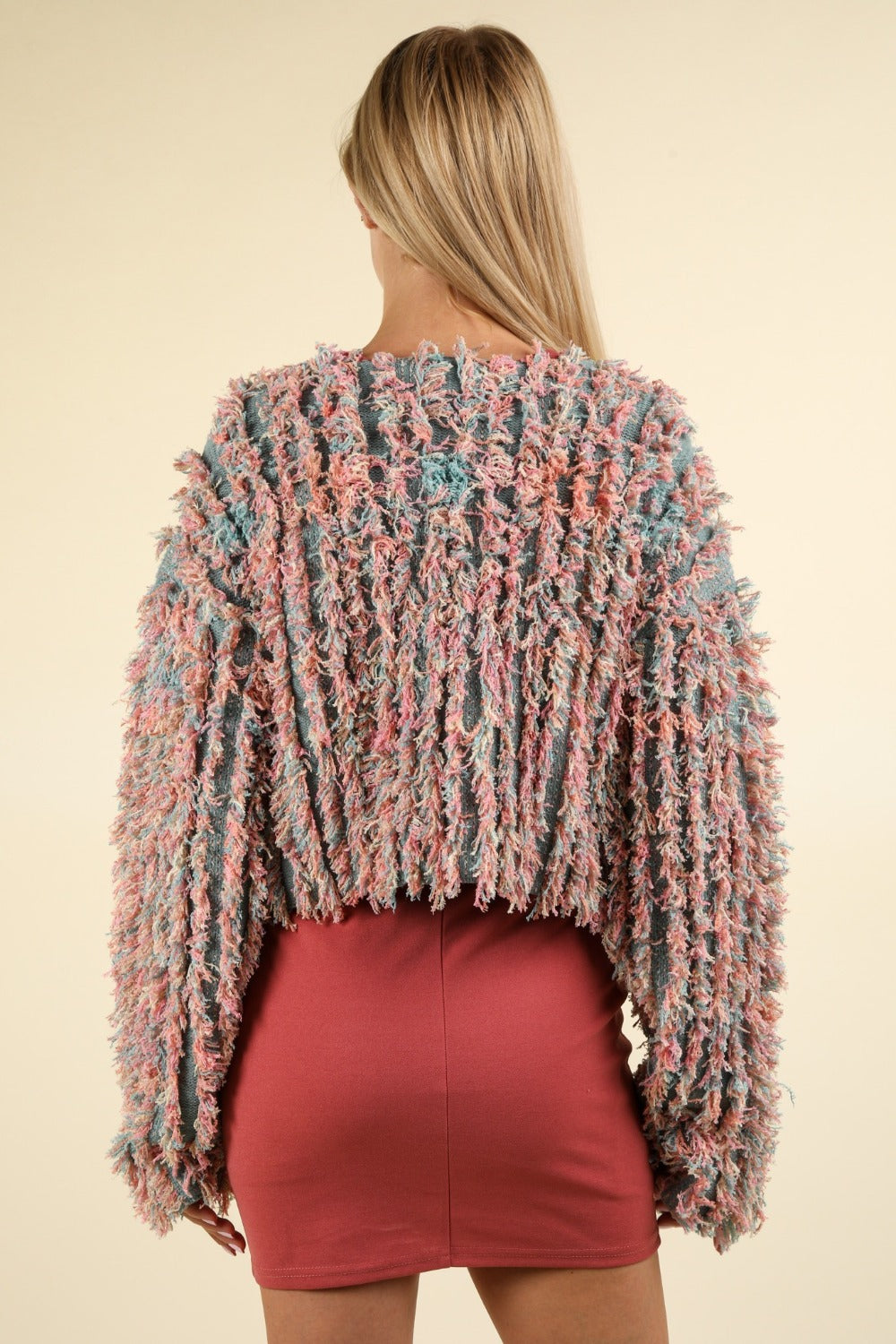 VERY J Shaggy Yarn Knit Zip Up Jacket – Charming Charlie
