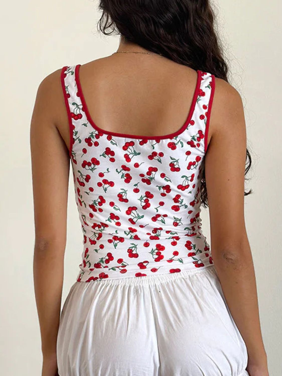 charryページ Cherry Print Square Neck Tank – Charming Charlie