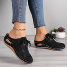 Lace-Up Round Toe Wedge Sandals - Charming Charlie