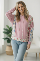 Sweet Spring Blossoms Color Block Hoodie - Charming Charlie