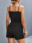 Scoop Neck Romper with Pockets - Charming Charlie