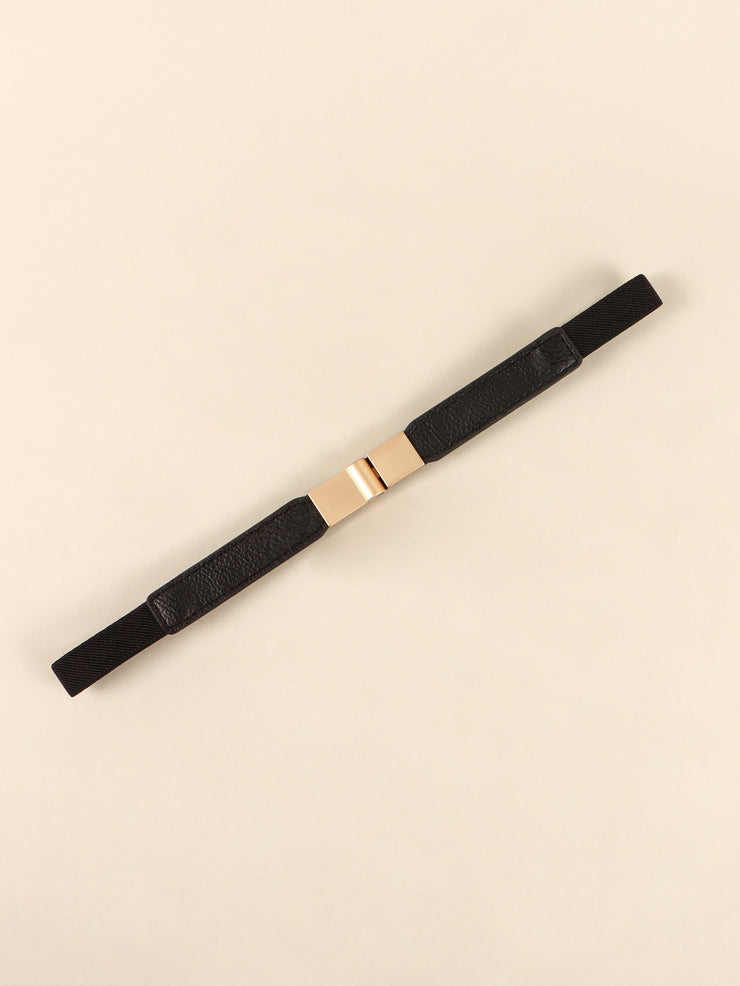 PU Elastic Skinny Belt for Women Adjustable Fashion Accessory