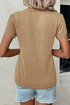 V-Neck Petal Sleeve T-Shirt - Charming Charlie