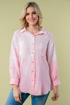 White Birch Full Size Long Sleeve Tie Dye Shirt - Charming Charlie