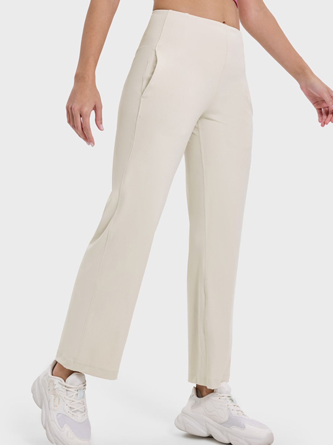 Pocketed High Waist Active Pants - Charming Charlie