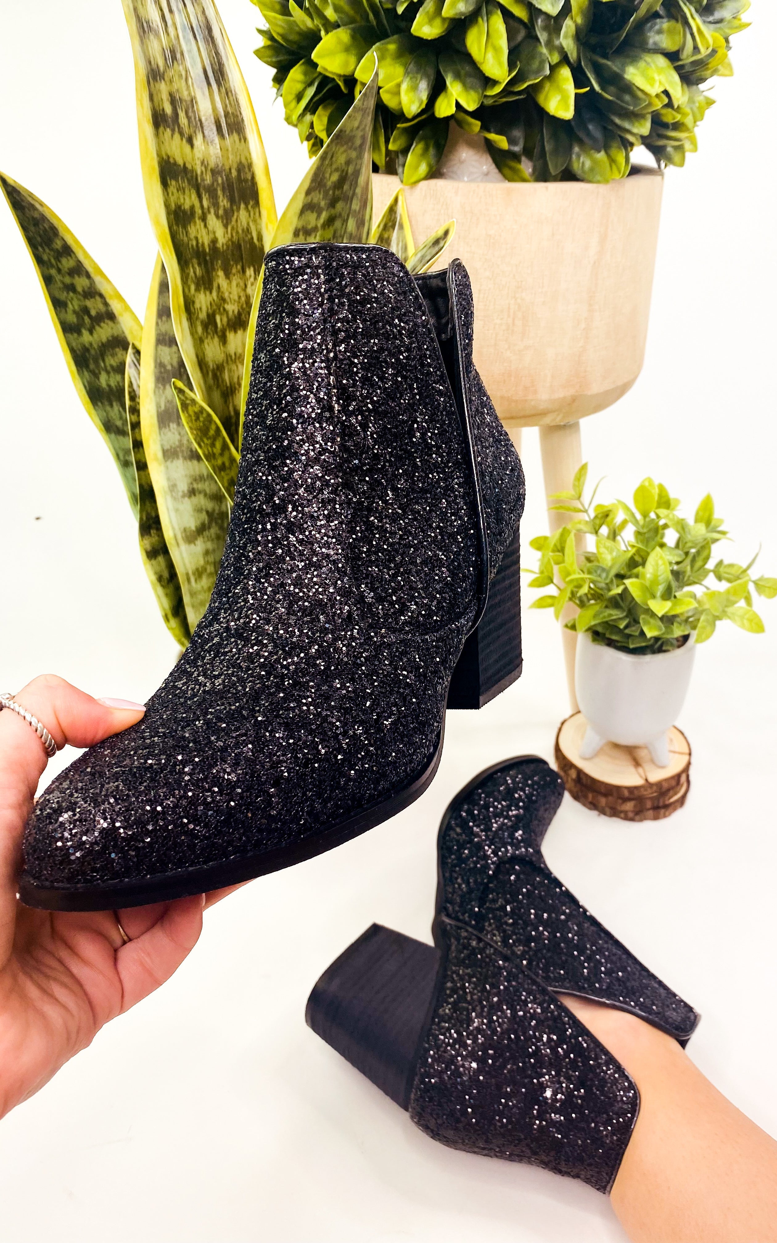 Fiera Booties in Black - Charming Charlie