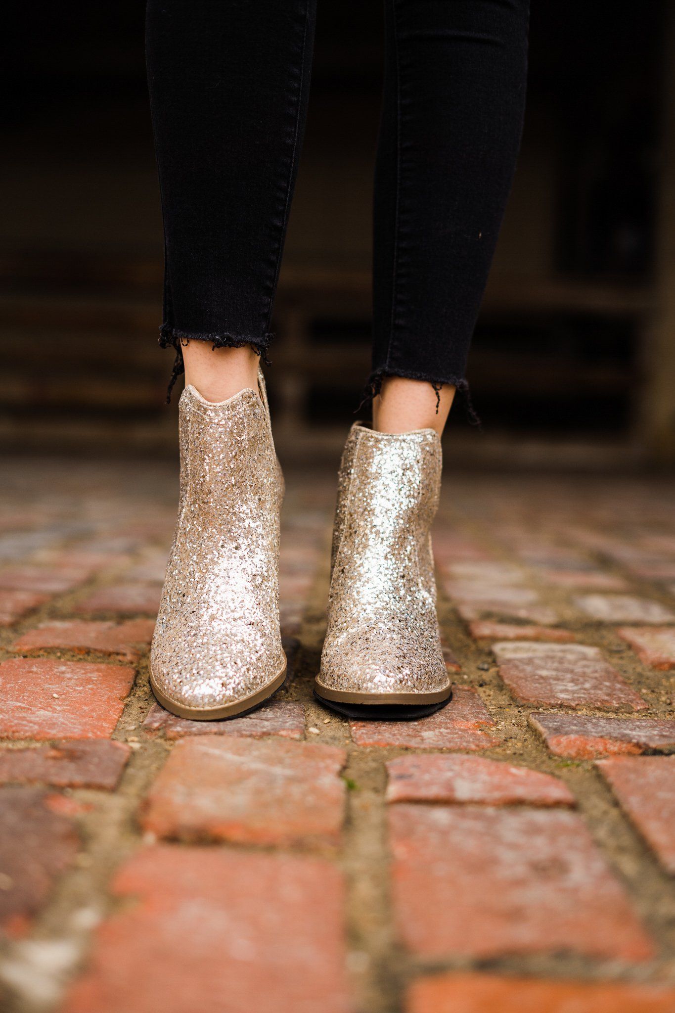 Fiera Booties in Gold - Charming Charlie