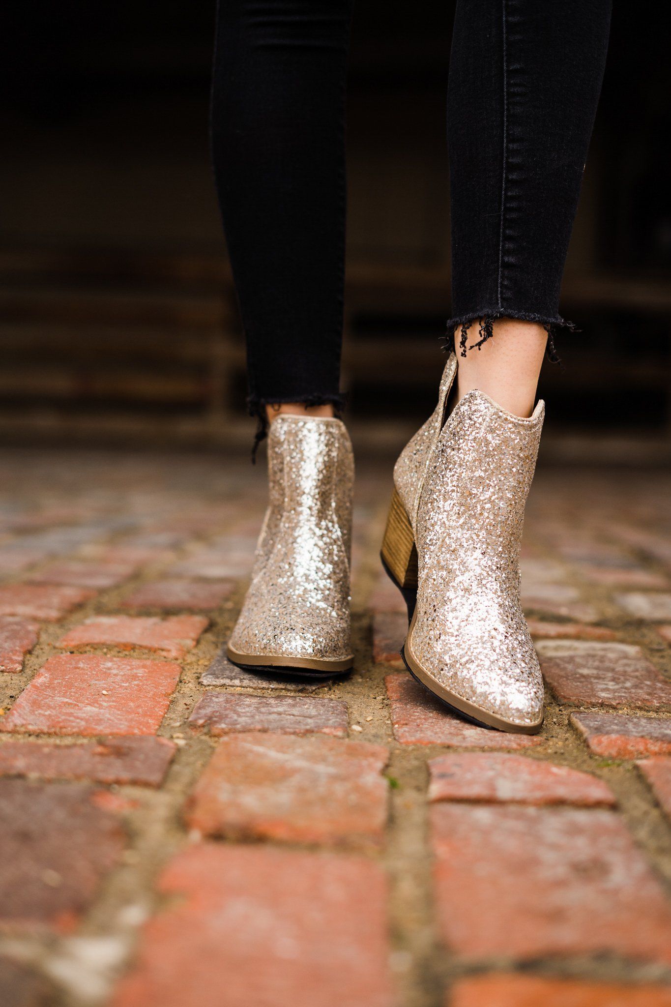 Fiera Booties in Gold - Charming Charlie