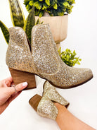 Fiera Booties in Gold - Charming Charlie