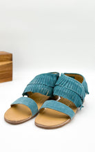 Fringe Star Sandal in Teal - Charming Charlie