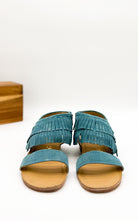 Fringe Star Sandal in Teal - Charming Charlie