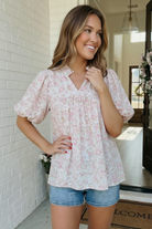 State Fair Summer Ruffle Neck Babydoll Blouse - Charming Charlie