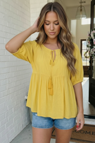 The Bee's Knees Yellow Peplum - Charming Charlie