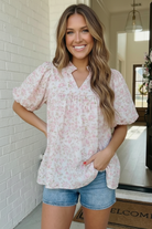 State Fair Summer Ruffle Neck Babydoll Blouse - Charming Charlie