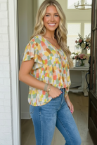 Painted Canvas Green Babydoll Top - Charming Charlie