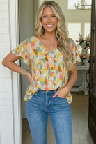 Painted Canvas Green Babydoll Top - Charming Charlie